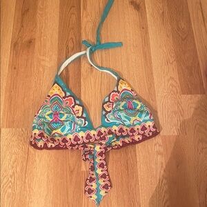 Colorful Halter Bikini Top